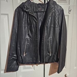 Faux Leather Jacket Never Worn | DH3 Black Size Large